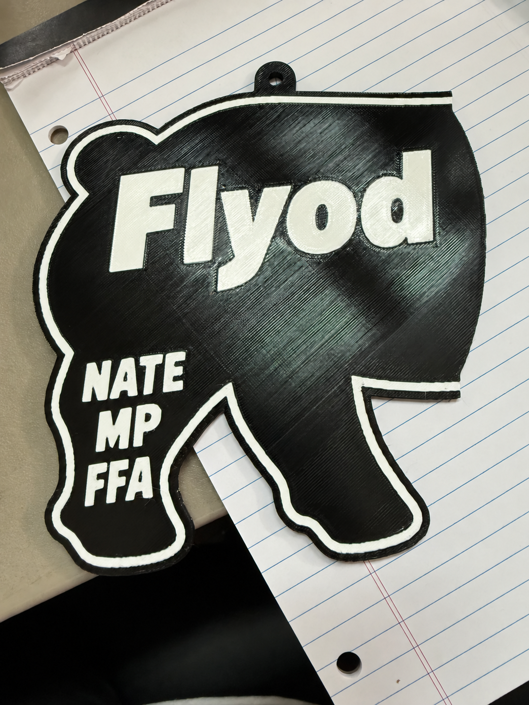 Improved second black-and-white test print, still not the selected version.